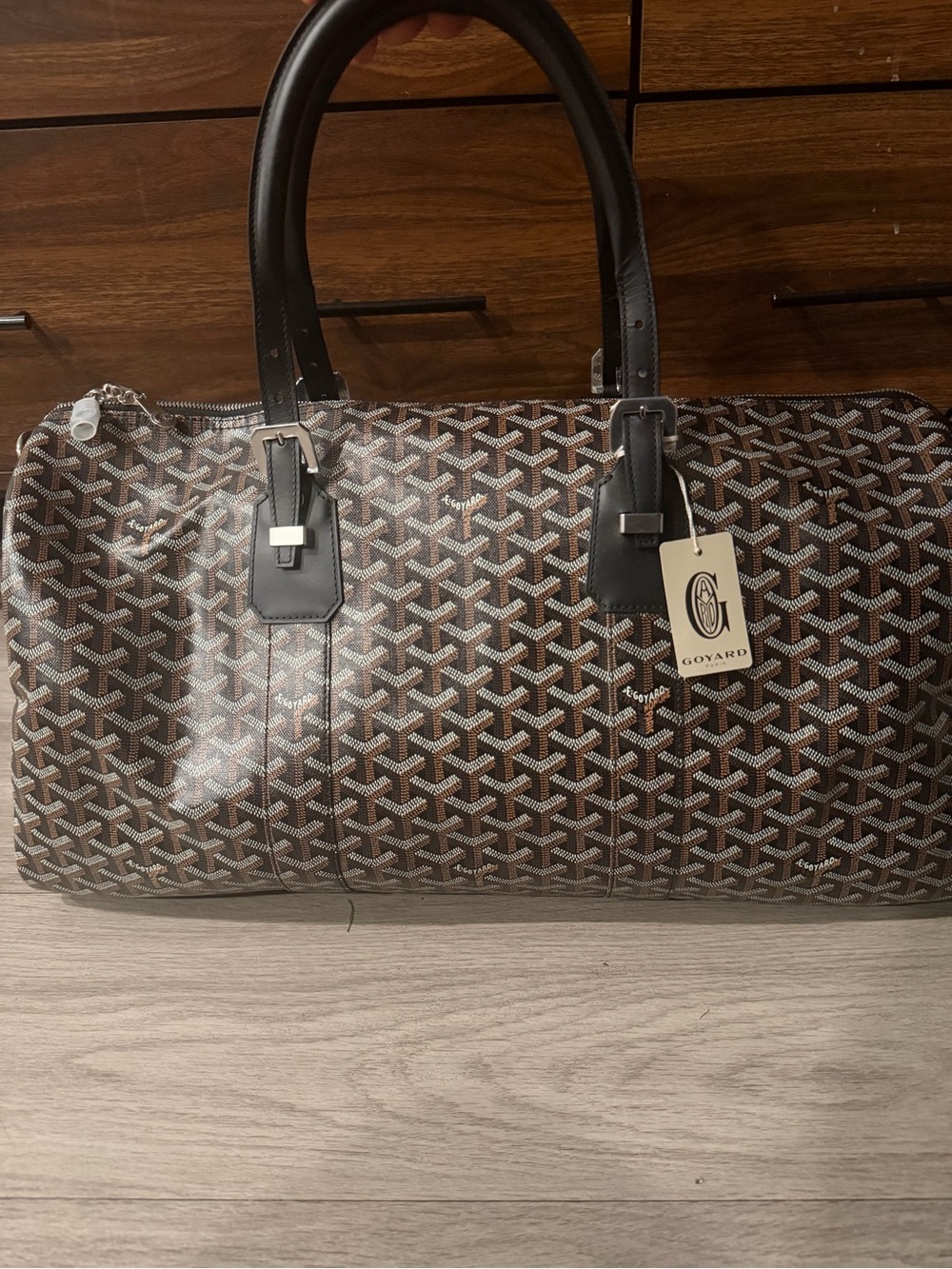 New Authentic Goyard Boston 50 Duffle Bag + Shoulder Strap w/Original Recipt